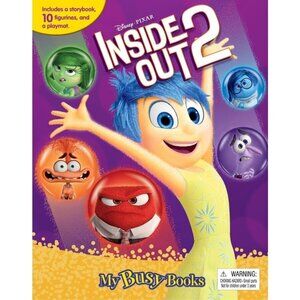 Inside Out 2 My Busy Books Storybooks Disney Pixar 10 figurines & Playmat New